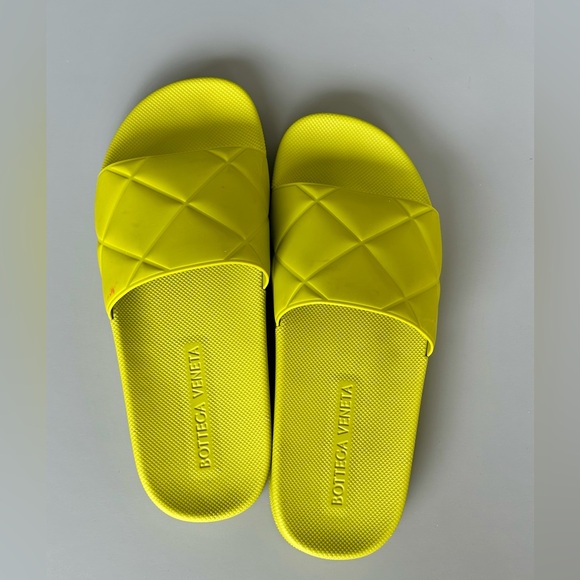 Bottega Veneta Neon Lime Quilted Slides,All Products : American Fashion Style Bags On Sale